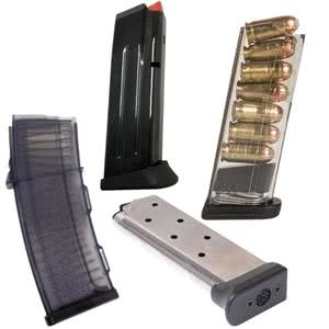 Variety of firearm magazines from top brands showcasing durability and reliability for all shooters.